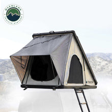 Load image into Gallery viewer, LD TMON Clamshell Aluminum Hard Shell Roof Top Tent - 2 Person Capacity, Tan Body &amp; Green Rainfly
