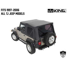 Load image into Gallery viewer, Replacement Soft Top with Upper Doors - Black Diamond with Tinted Windows - Jeep Wrangler TJ 1997-2006