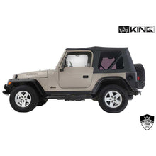 Load image into Gallery viewer, Premium Replacement Soft Top Without Upper Doors, Black Diamond With Tinted Windows - Jeep Wrangler TJ 1997-2006