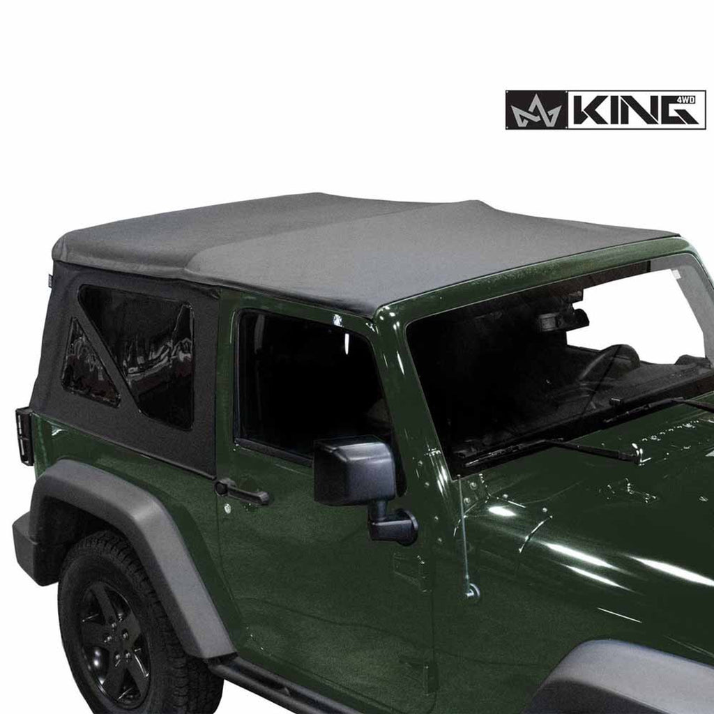 Premium Replacement Soft Top, Black Diamond With Tinted Windows - Jeep Wrangler JK 2 Door 2007-2009