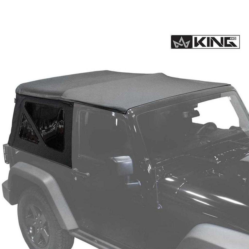 Premium Replacement Soft Top, Black Diamond With Tinted Windows - Jeep Wrangler JK 2 Door 2010-2018