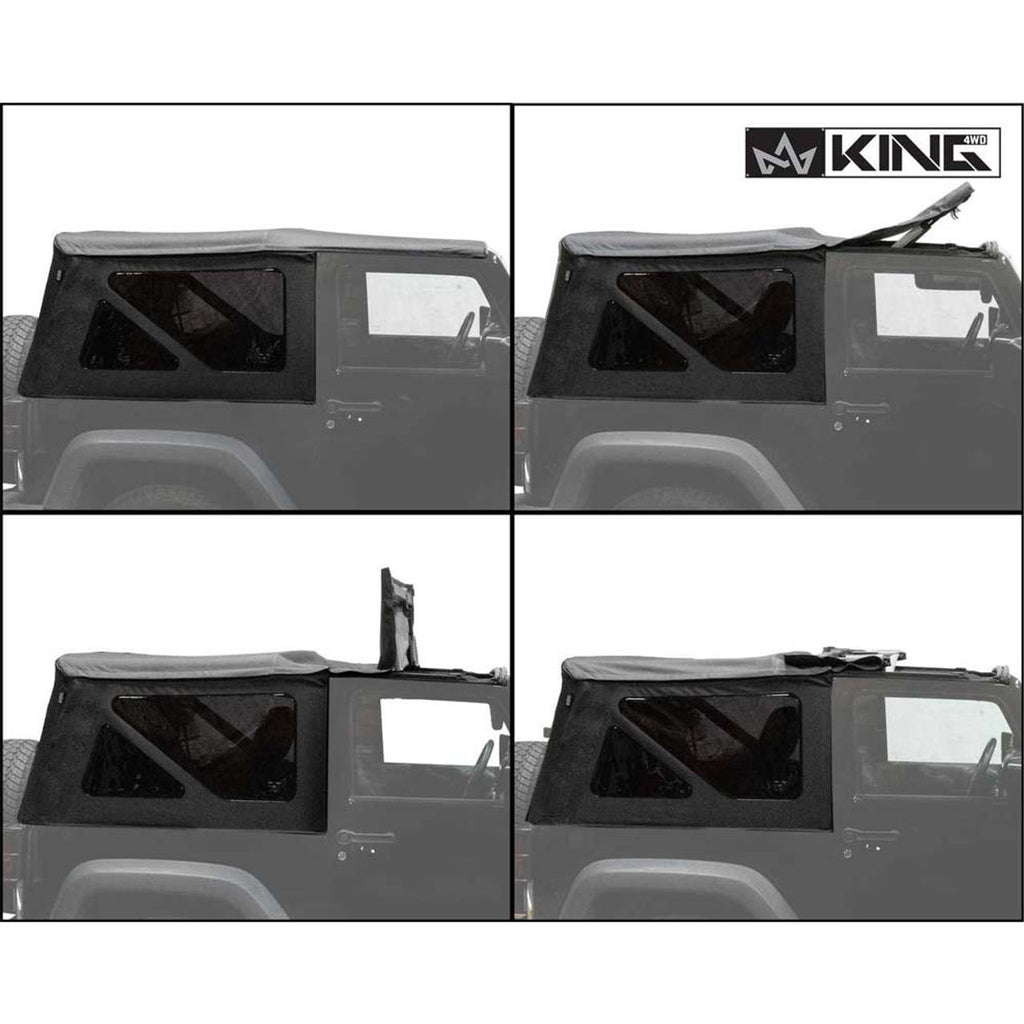 Premium Replacement Soft Top, Black Diamond With Tinted Windows - Jeep Wrangler JK 2 Door 2010-2018