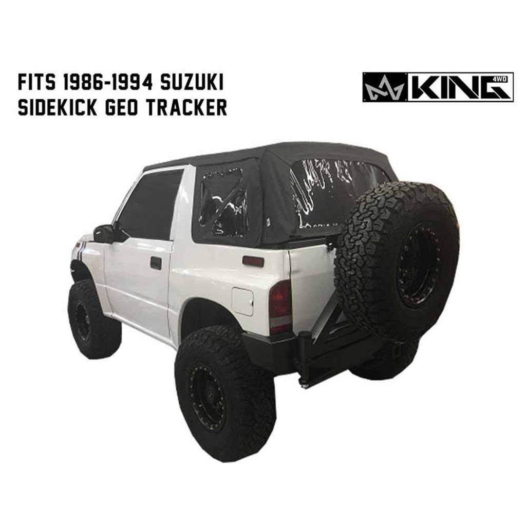 Premium Replacement Soft Top, Black Diamond With Tinted Windows - 1986-1994 Suzuki Sidekick GEO Tracker