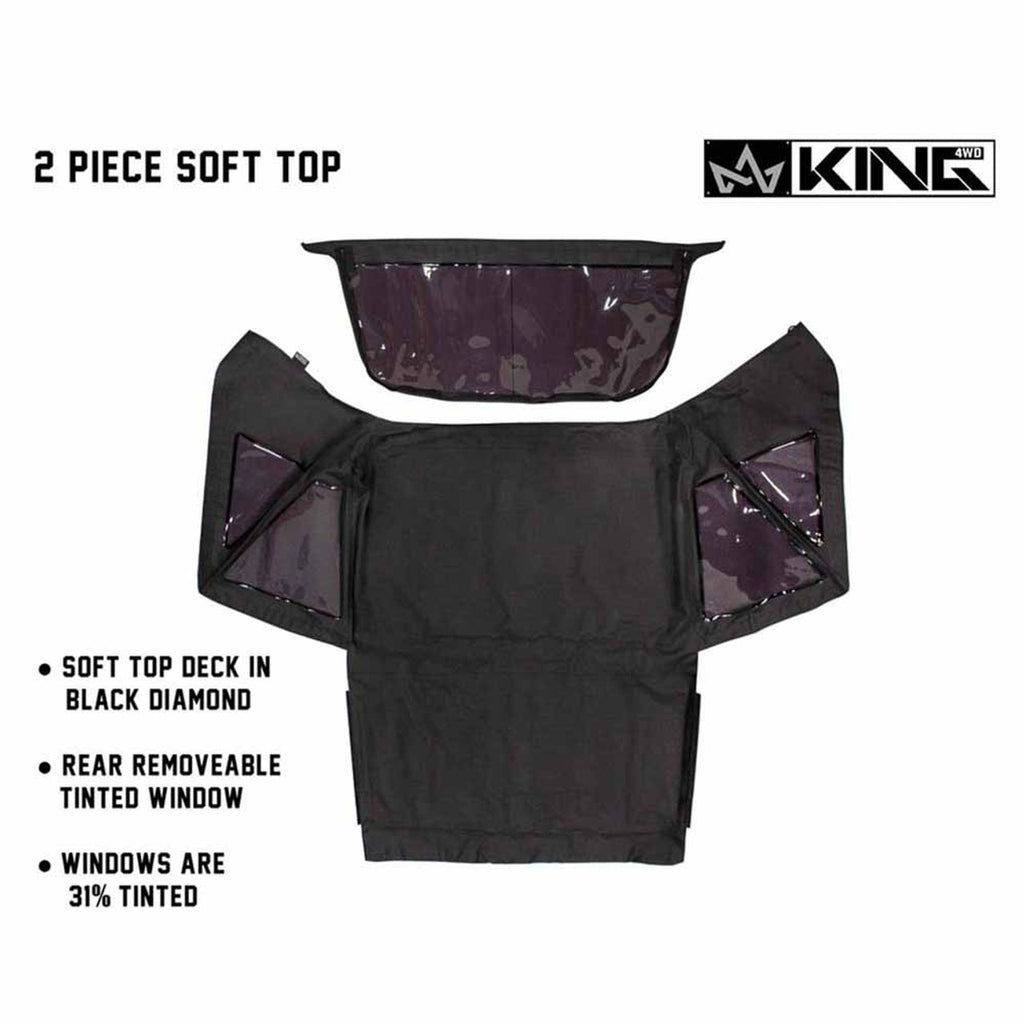 Premium Replacement Soft Top, Black Diamond With Tinted Windows - 1986-1994 Suzuki Sidekick GEO Tracker