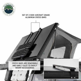 HD Sidewinder Side Load Aluminum Hard Shell Roof Top Tent, Grey Body & Green Trim