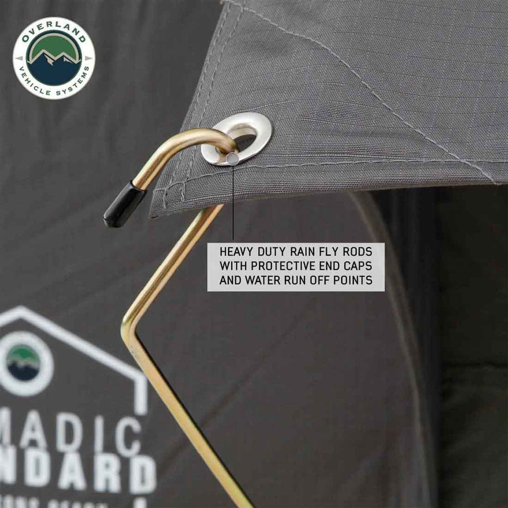 HD Nomadic 4 Extended Soft Shell Roof Top Tent, Grey Body & Green Rainfly