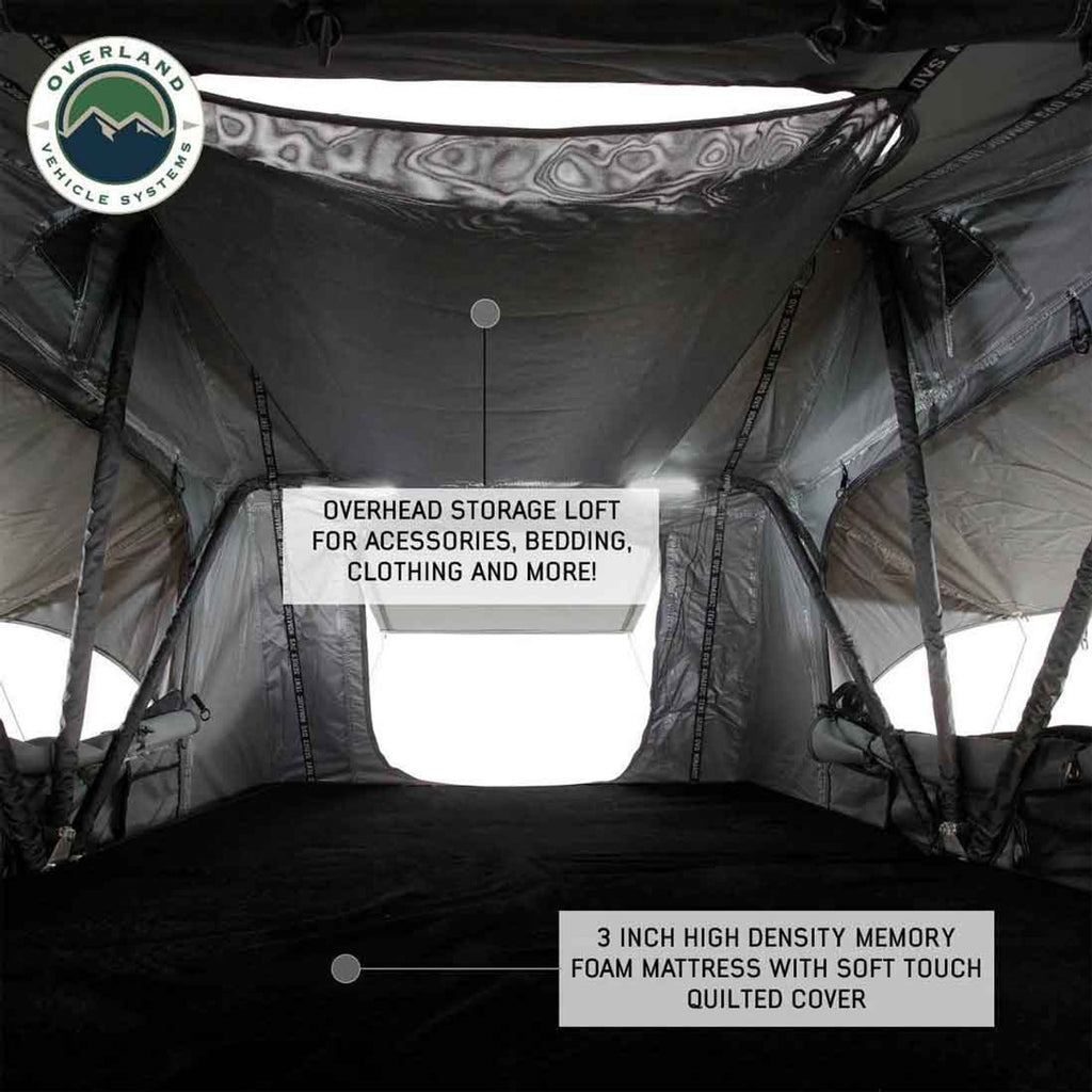HD Nomadic 3 Extended Soft Shell Roof Top Tent, Grey Body & Green Rainfly