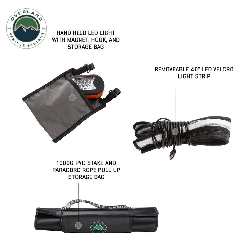HD Nomadic 3 Extended Soft Shell Roof Top Tent, Grey Body & Green Rainfly