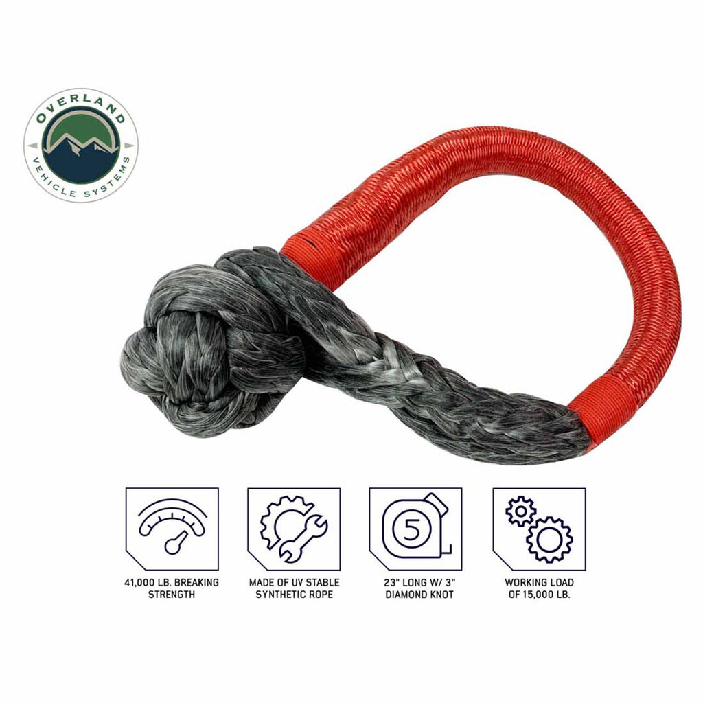 Combo Kit - Soft Shackle 5/8" 44,500 lb. and Recovery Ring 6.25" 45,000 lb. Black