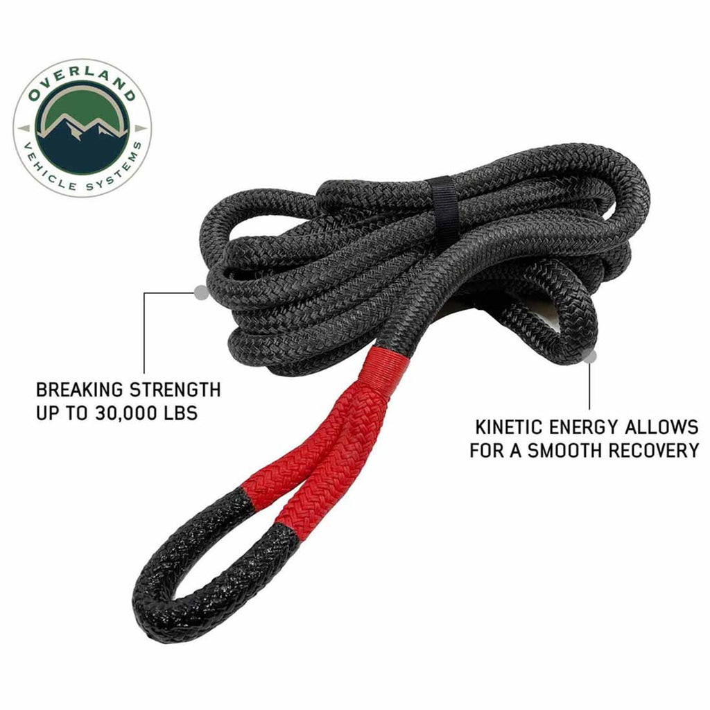 Brute Kinetic Recovery Strap 1" x 30' With Storage Bag - 30% stretch