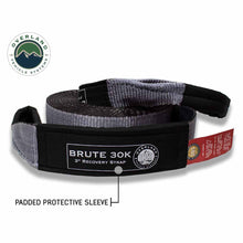 Load image into Gallery viewer, Tow Strap 3&quot; x 30&#39; 30,000 LB. Gray With Black Ends &amp; Storage Bag