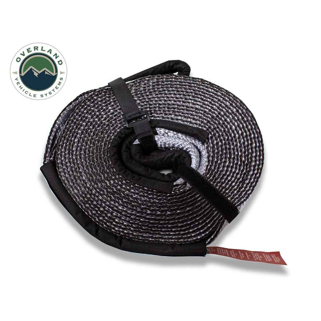 Tow Strap 3" x 30' 30,000 LB. Gray With Black Ends & Storage Bag