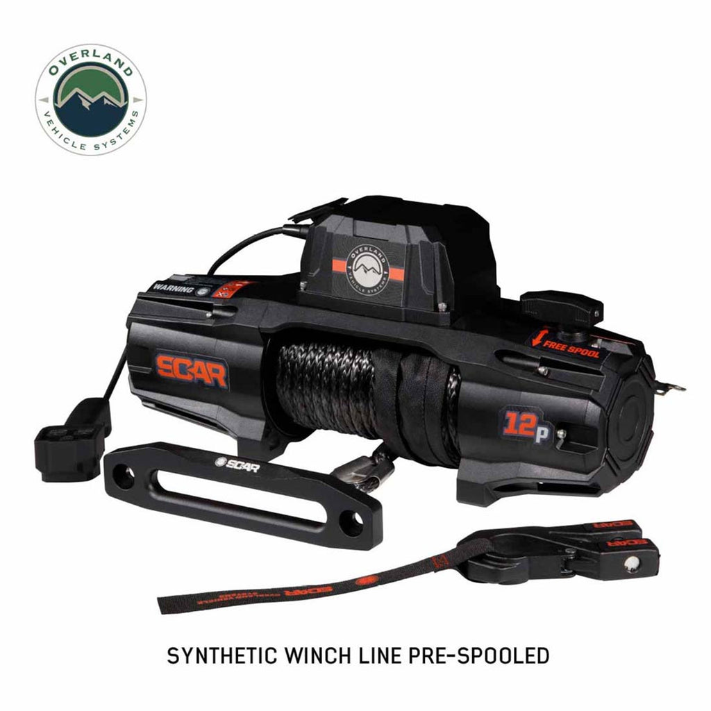 SCAR 12S - 12,000 lbs. Rated Synthetic Rope Winch