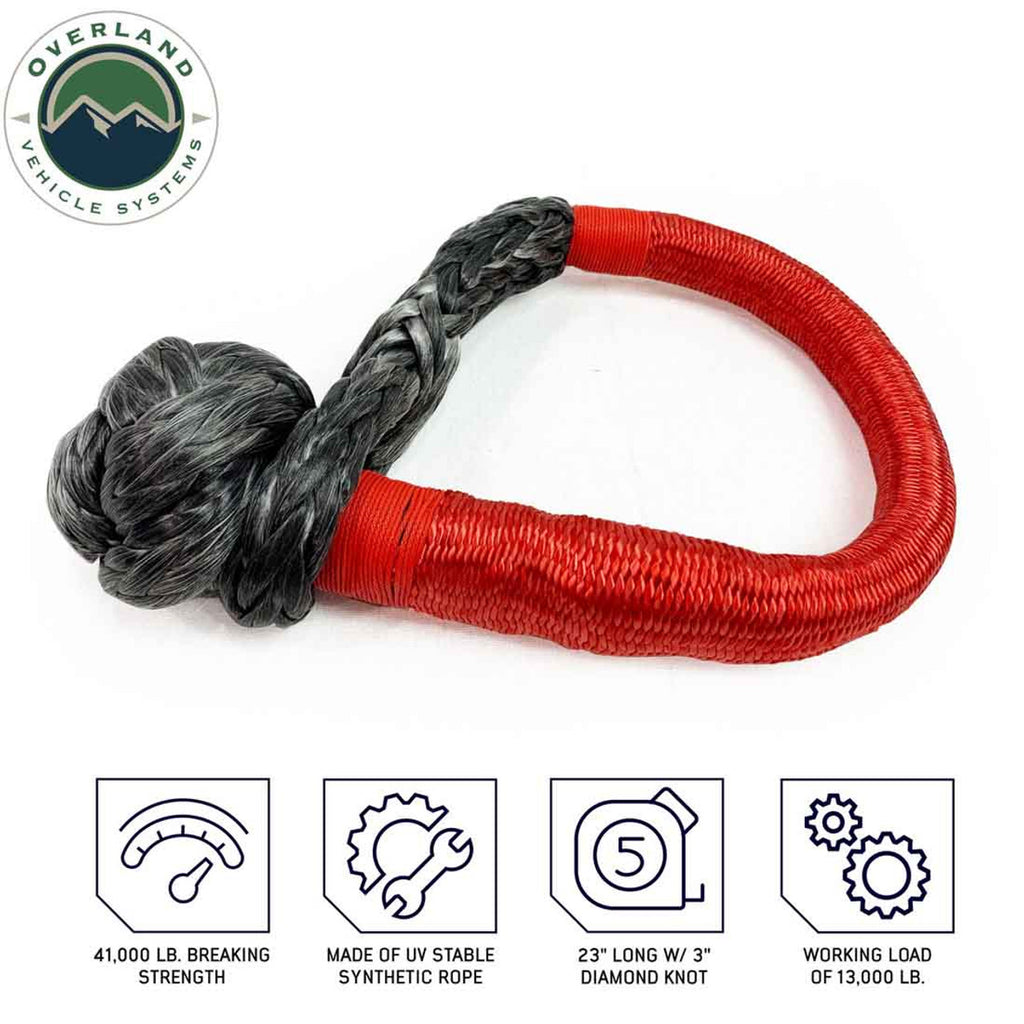 Soft Shackle 7/16" x 23" 41,000 LB. with Loop & Abrasive Sleeve & Storage Bag