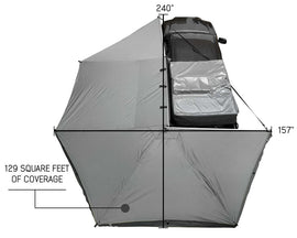 HD Nomadic 270 Degree Awning - Driver Side - Dark Gray Awning with Black Cover