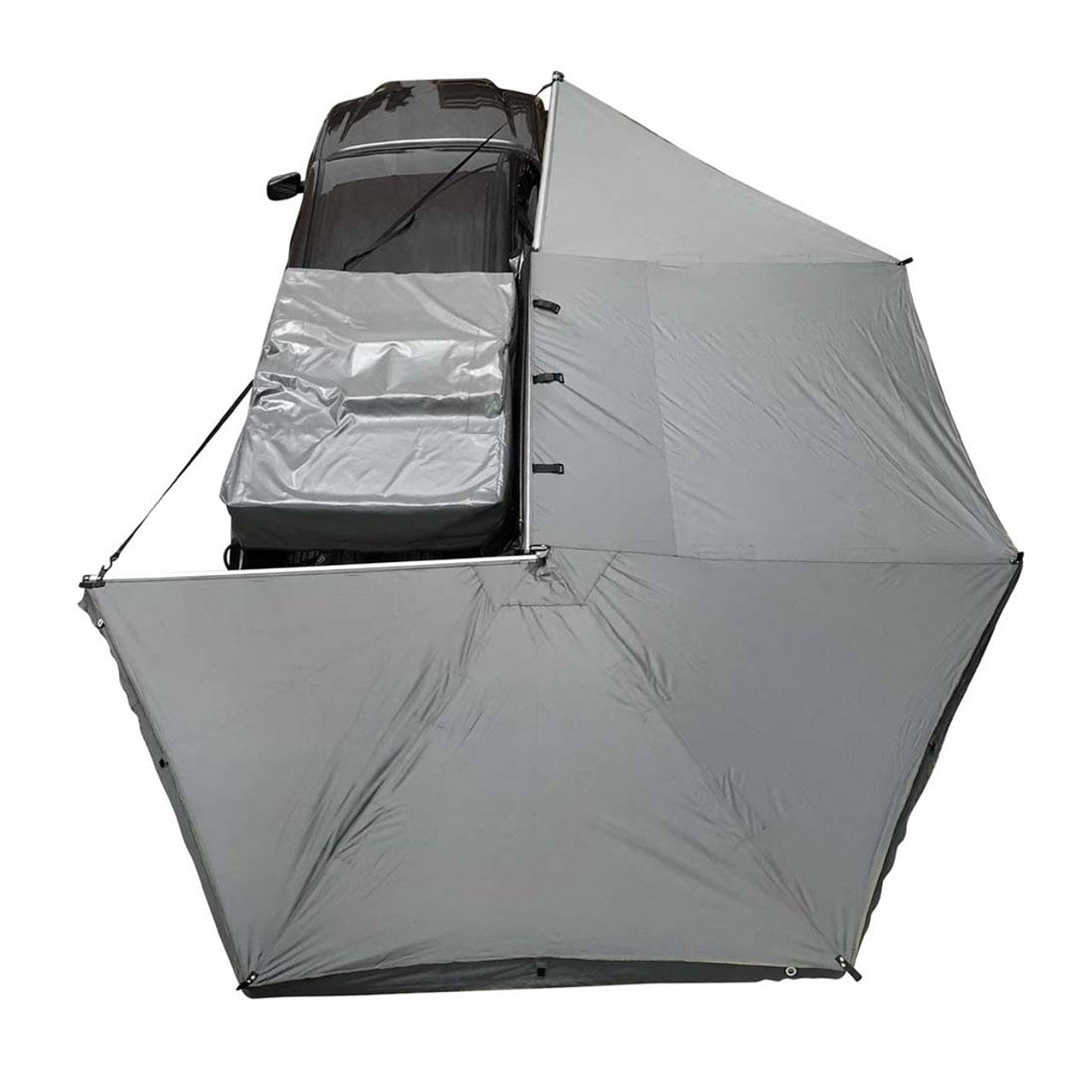 HD Nomadic 270 Degree Awning - Passenger Side - Dark Gray Awning With Black Cover