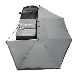 HD Nomadic 270 Degree Awning - Passenger Side - Dark Gray Awning With Black Cover