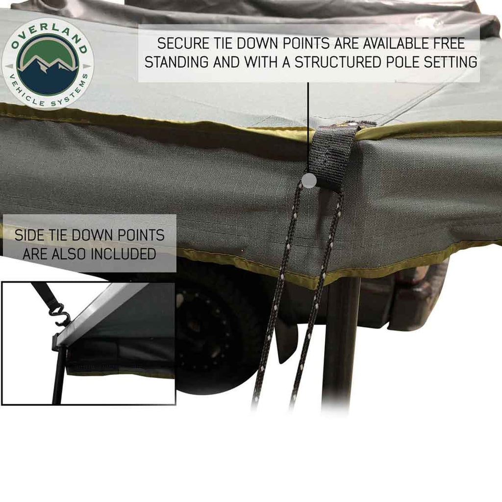 HD Nomadic 270 Degree Awning - Passenger Side - Dark Gray Awning With Black Cover