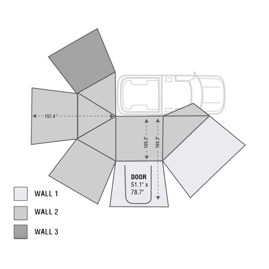 HD Nomadic 270 Degree Awning & Wall 1, 2, & 3, Mounting Brackets - Passenger Side