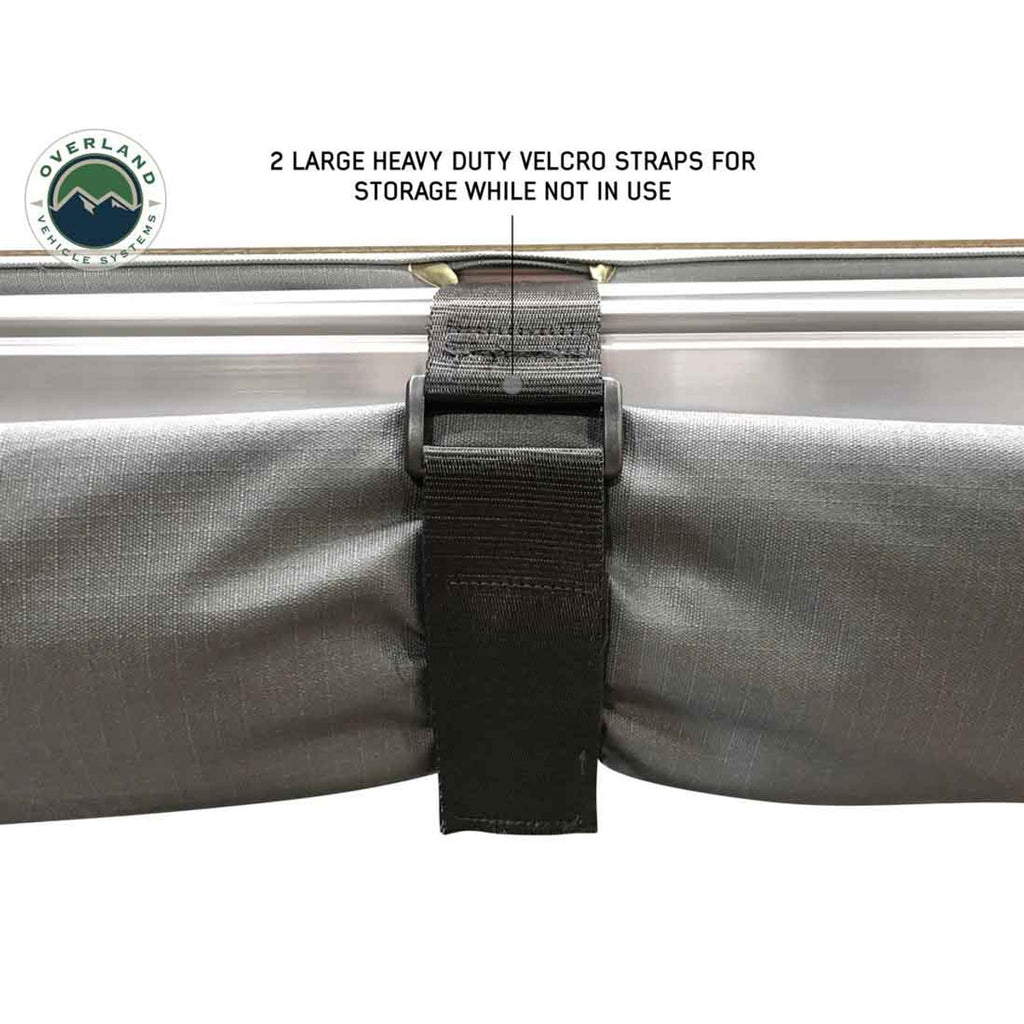 HD Nomadic 270 LT Awning - Passenger Side - Dark Gray With Black Travel Cover Universal