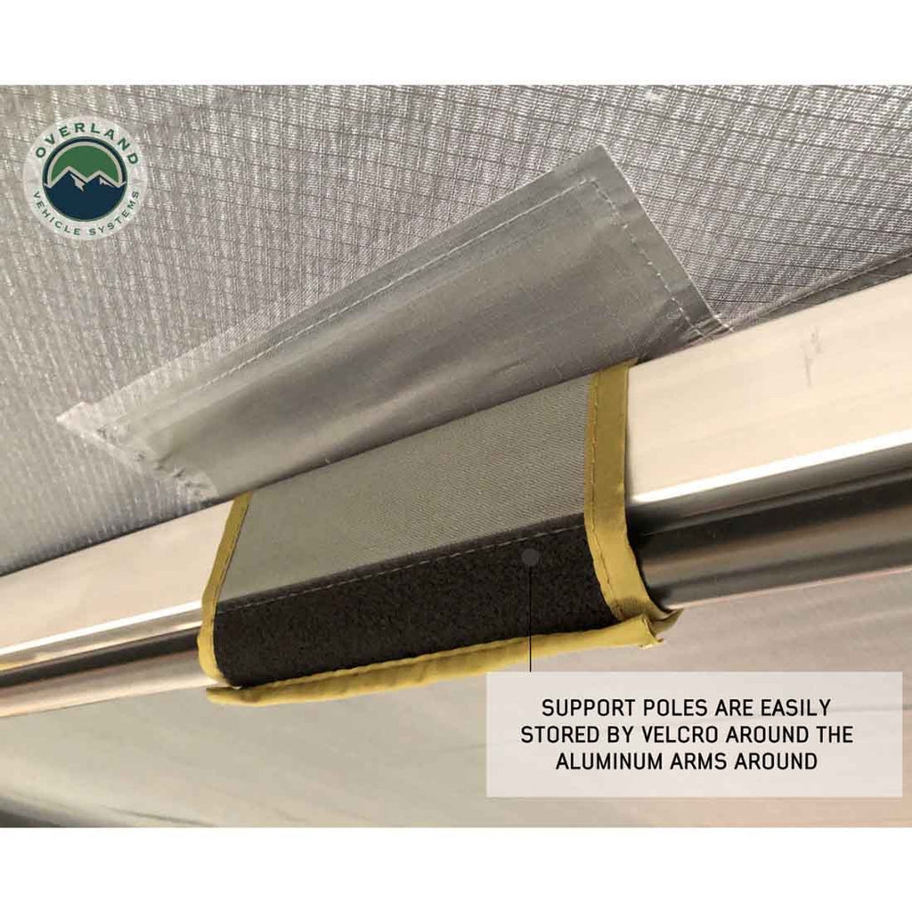 HD Nomadic 270 LT Awning - Passenger Side - Dark Gray With Black Travel Cover Universal