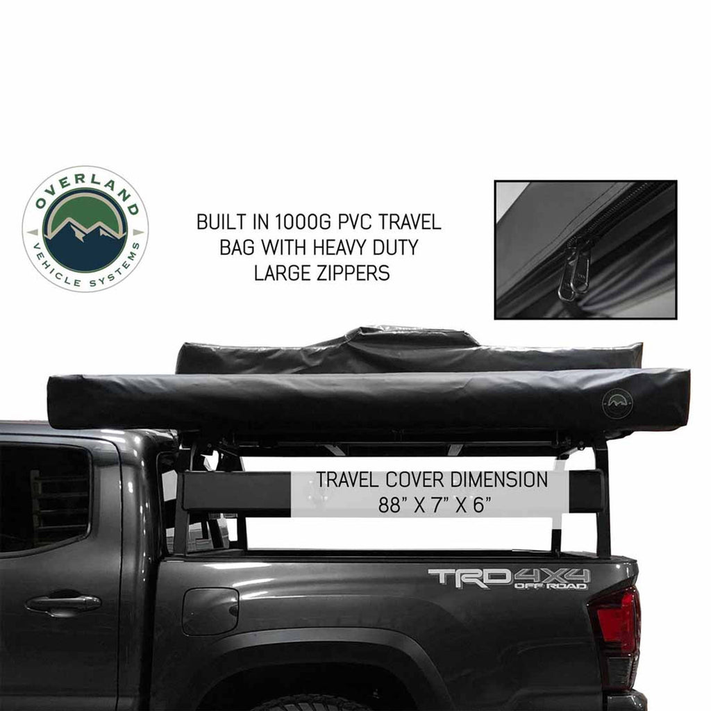 HD Nomadic 180 Degree Awning - Dark Grey with Black Travel Cover Universal