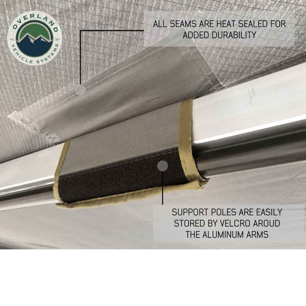 HD Nomadic 180 Degree Awning with Bracket Kit for Mid - High Roofline Vans