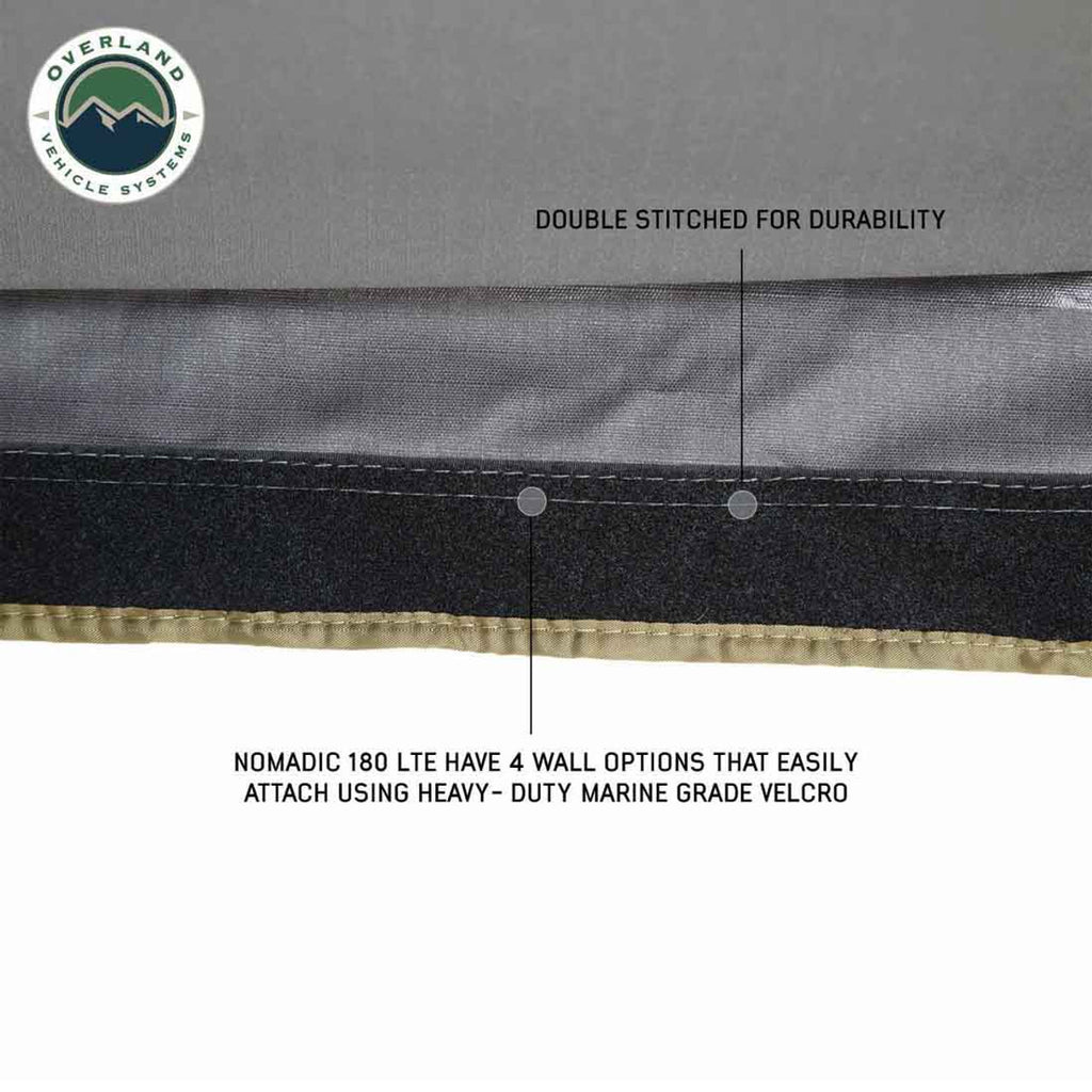 HD Nomadic 180 LTE Awning - Dark Grey with Black Travel Cover Universal
