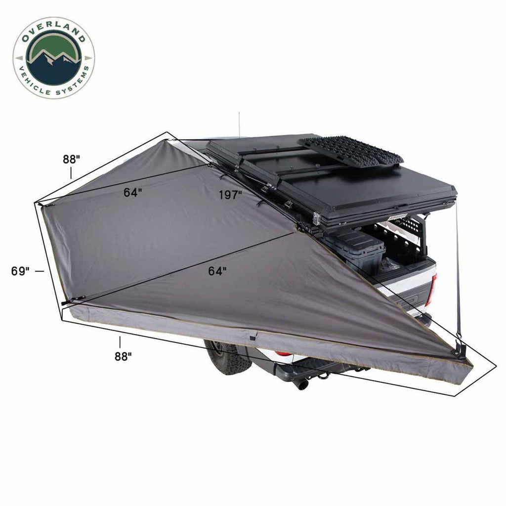 HD Nomadic 180 LTE Awning - Dark Grey with Black Travel Cover Universal