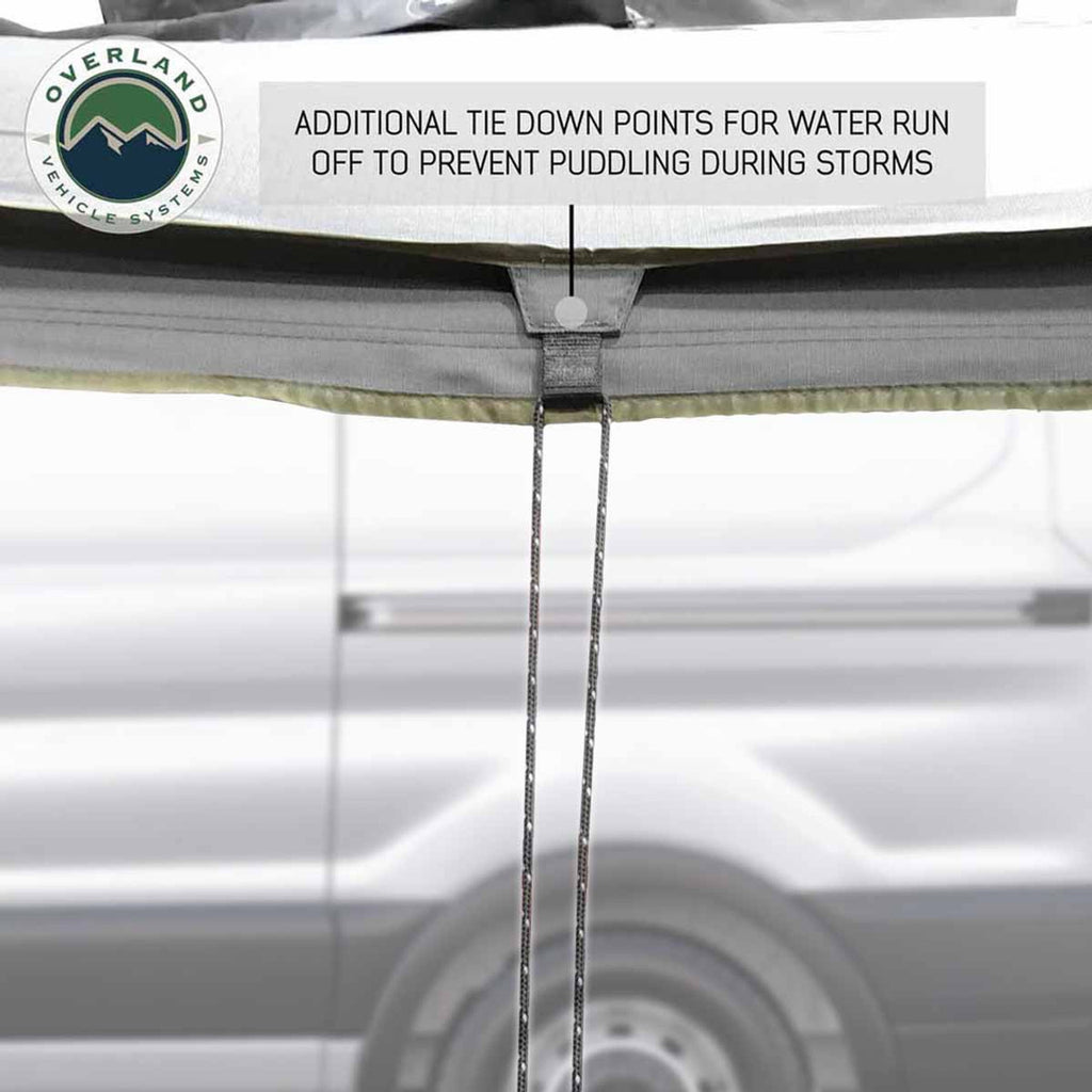 HD Nomadic 180 Degree Awning with Bracket Kit for Mid - High Roofline Vans