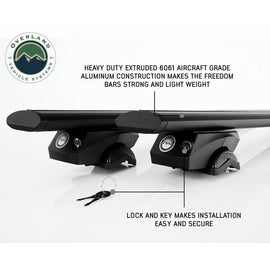 OVS Freedom Bar Mounting Combo Kit (FBM1) - 4 Pieces Black Factory Side Rail Mount and 50