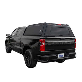 OVS 2019 - 2025 GM Silverado/Sierra 1500 - 5.8 ft. Bed Expedition - Truck Cap W/Full Wing Doors, Front and Rear Windows & 3rd Brake Light