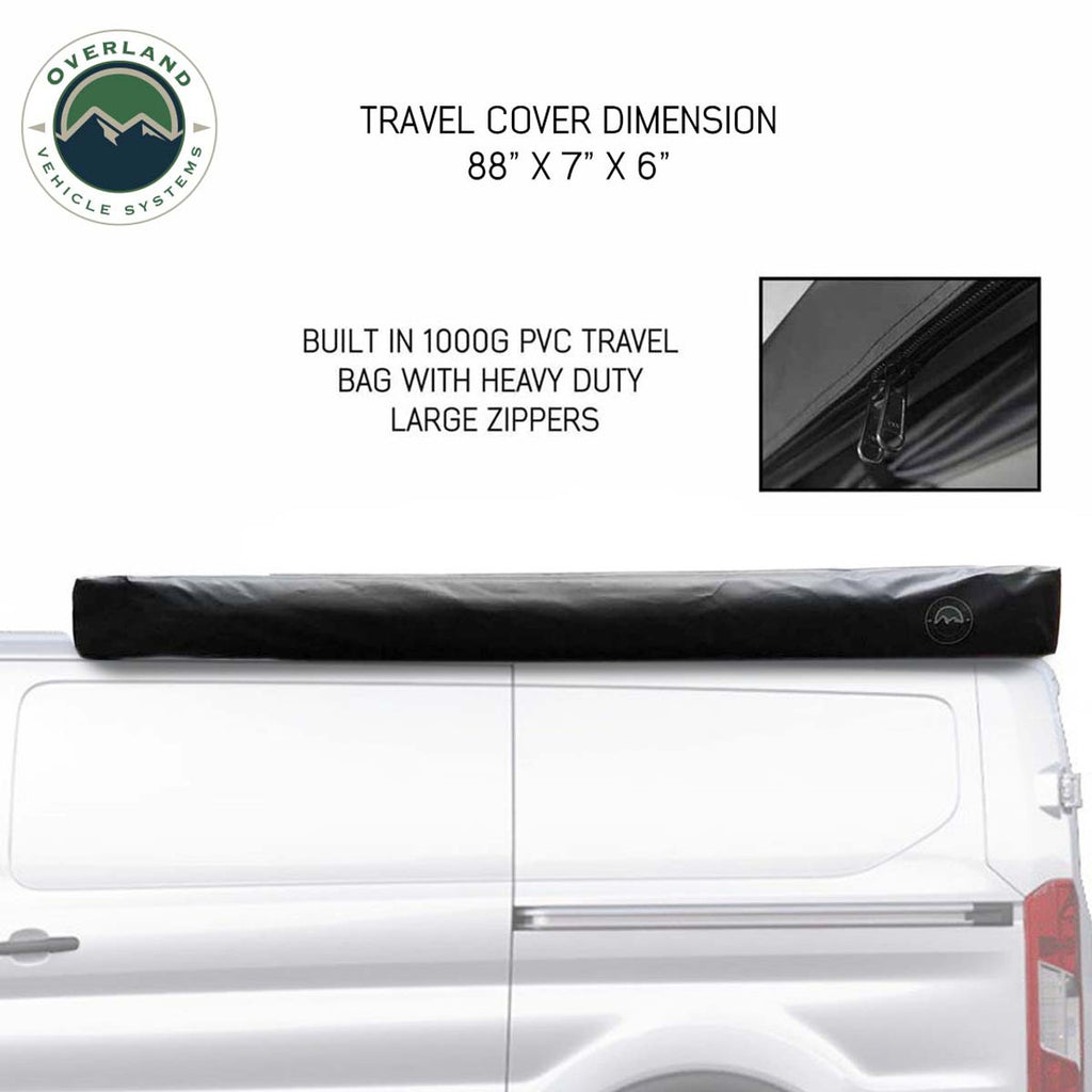 HD Nomadic 180 Degree Awning with Bracket Kit for Mid - High Roofline Vans