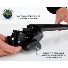 Load image into Gallery viewer, OVS Freedom Bar Mounting Combo Kit (FBM1) - 4 Pieces Black Factory Side Rail Mount and 50&quot; Black Straight Crossbars