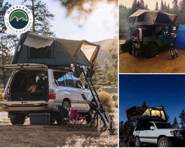 HD Bushveld II Cantilever Hard Shell Roof Top Tent Grey Body & Tan Rainfly