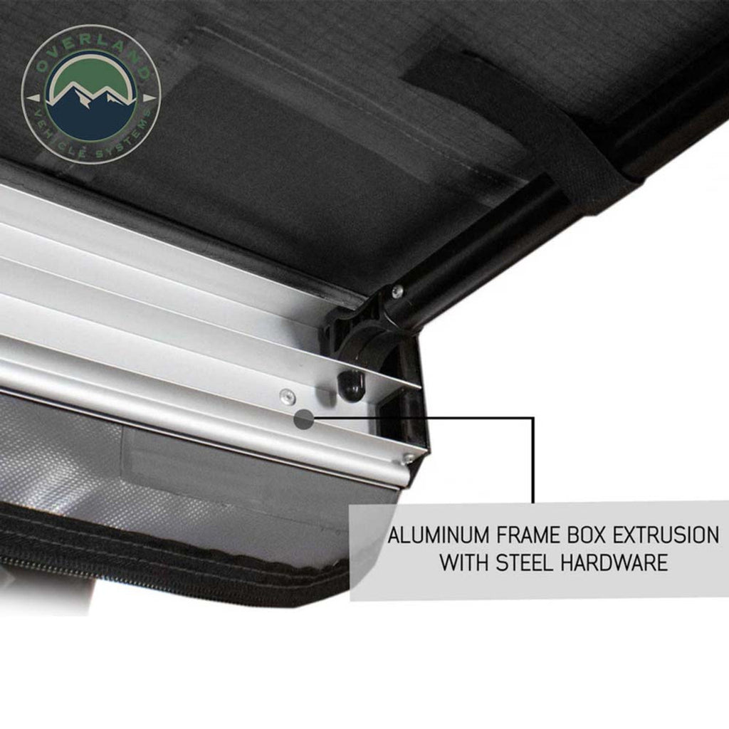 HD Nomadic 2.5 - 8.0' Awning - Grey Body, Green Trim & Black Travel Cover