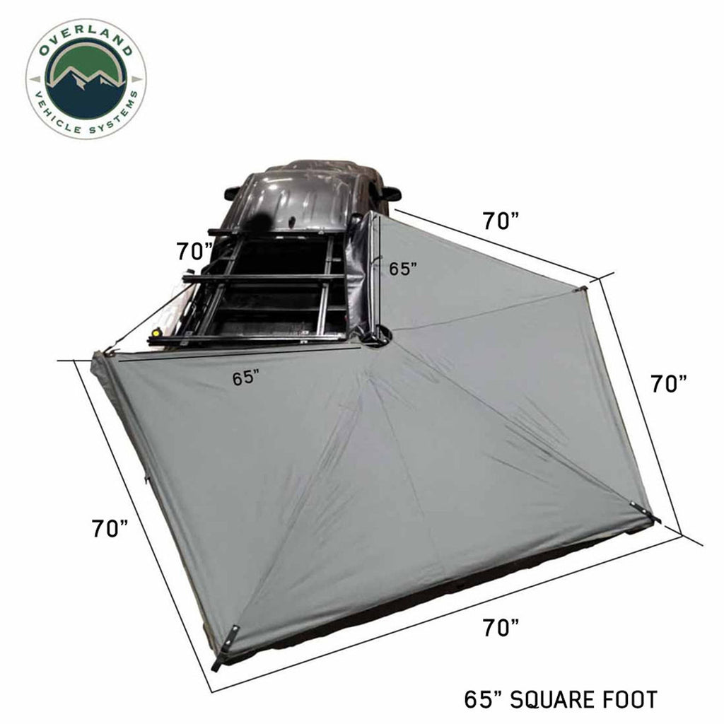 HD Nomadic 270 LTE Awning - Passenger Side - Dark Gray with Black Travel Cover Universal