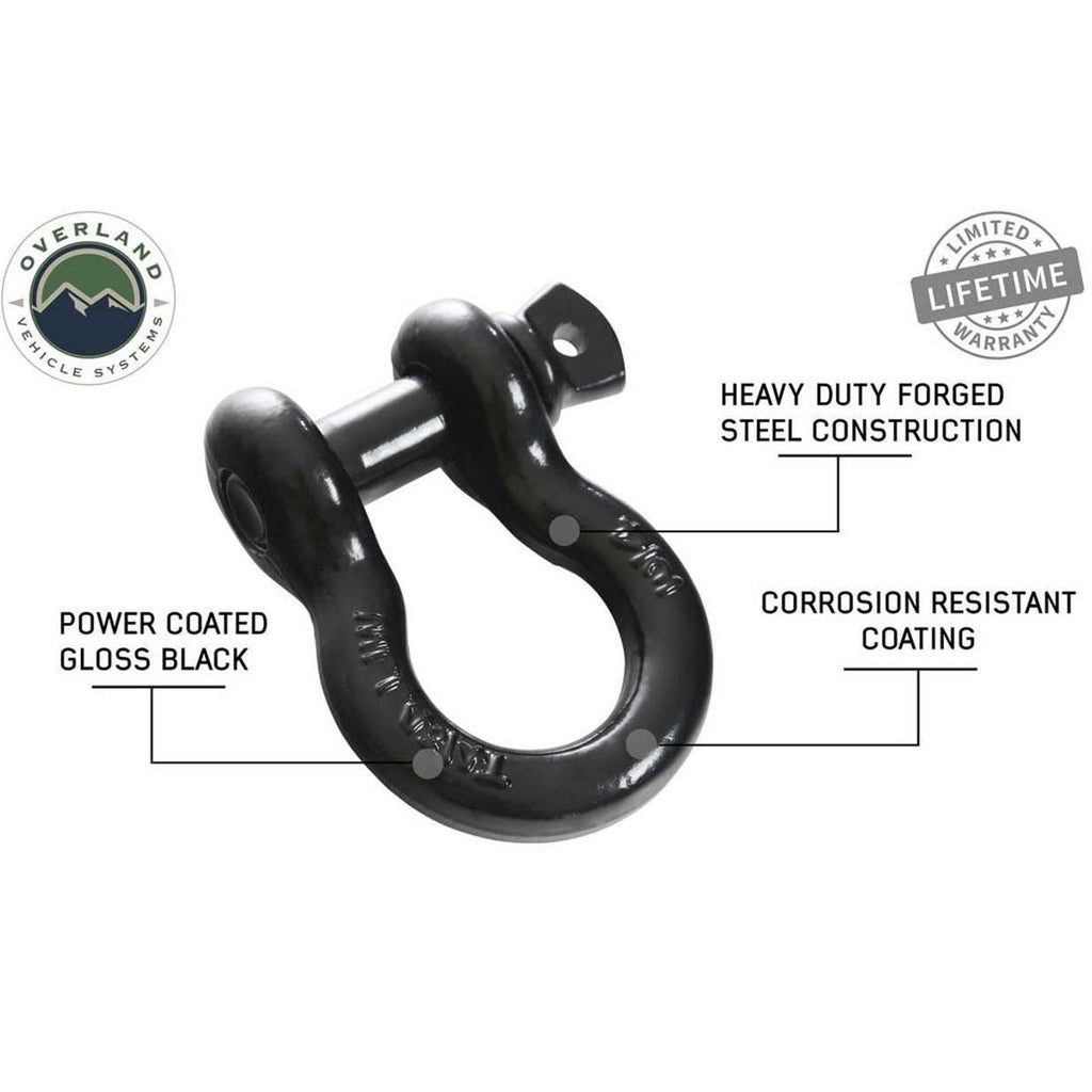 Recovery Shackle D-Ring 3/4" 4.75 Ton