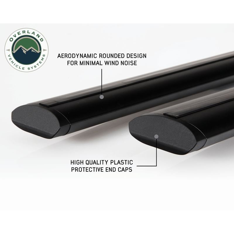 OVS Freedom Bar Mounting Combo Kit (FBM1) - 4 Pieces Black Factory Side Rail Mount and 50" Black Straight Crossbars